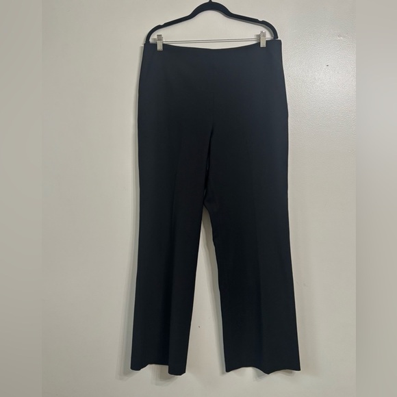 Talbots Black Wide Leg Side Zip Trousers Size 14 - Picture 2 of 9